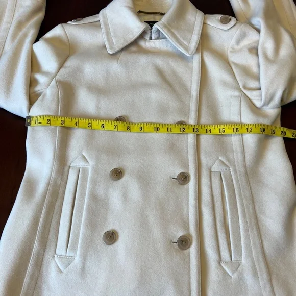 J. CREW CREAM WOOL PEA COAT - Picture 3 of 9